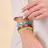 Bracelet galet en verre Galaxy | Argent sterling 925 | Sunburst
